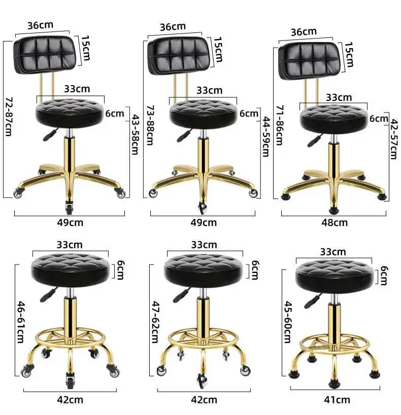 Salon Metal Modern Salon Rotating Office Creative Chairs Barber Luxury Chair Beauty Movable Backrest for Chair for Hair Salon