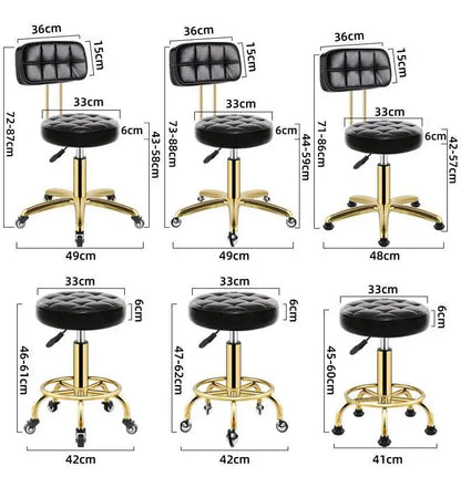 Salon Metal Modern Salon Rotating Office Creative Chairs Barber Luxury Chair Beauty Movable Backrest for Chair for Hair Salon
