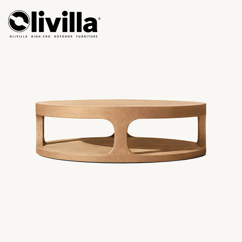 Leisure Open-air Courtyard Sofa Teak Villa Homestay Hotel Modern Outdoor Furniture Combination Waterproof Garden Wooden Sofa Set