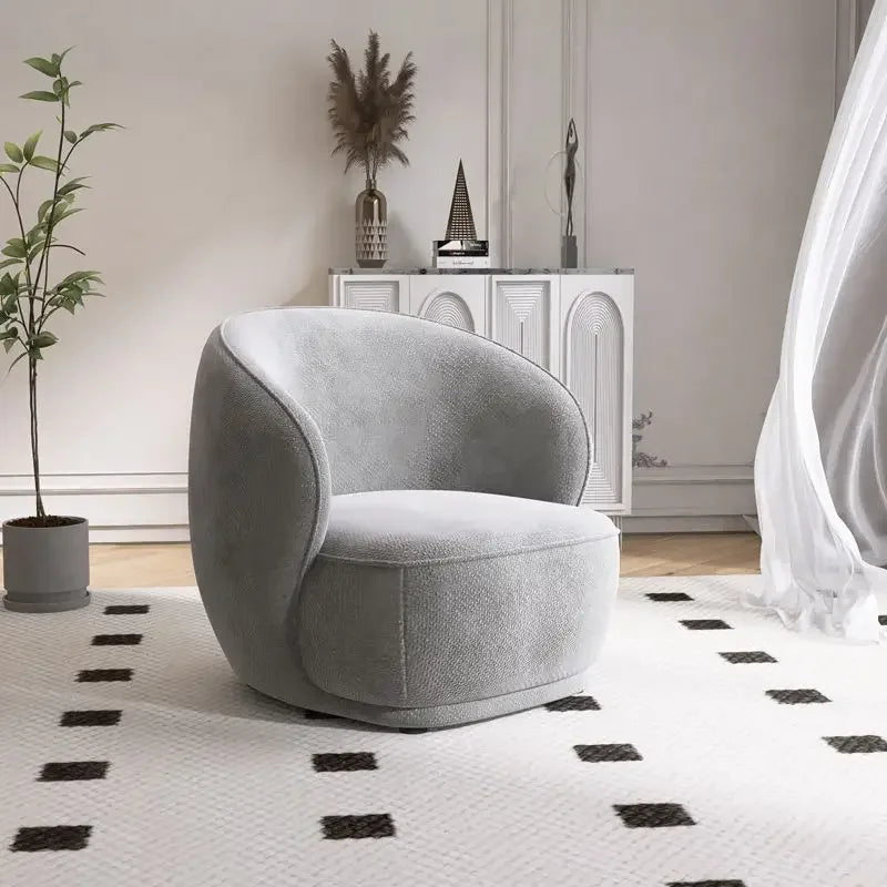 Light Luxury Cream Style Single Sofa Small Size Beauty Salon Table and Chair Hotel Homestay Exhibition Hall Reception Sofa