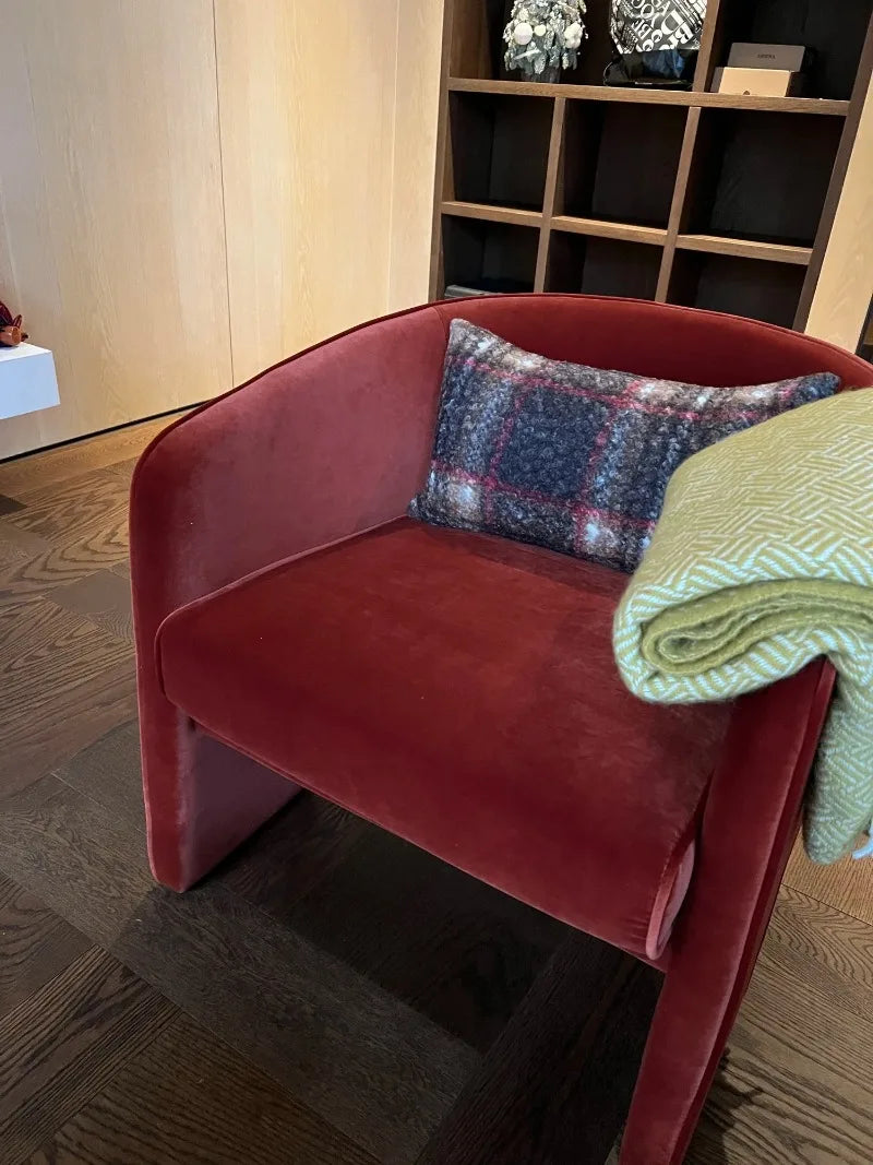 Leisure Fabric Living Room Chairs Designer Lazy Recliner French Living Room Furniture Home Balcony Coffee Shop Backrest Armchair