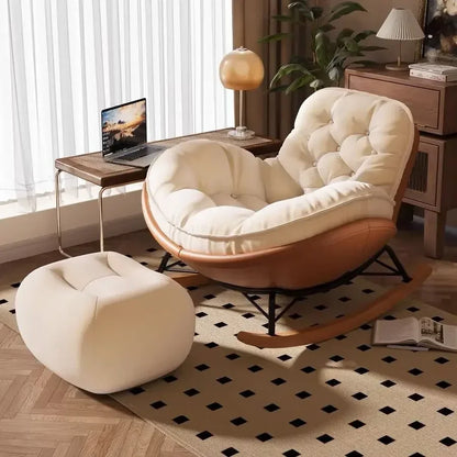 Lazy Sofa Rocking Chair Reclining Sleepable Bedroom Single Recliner Home Balcony Leisure Chair Tatami Seat Floor Chair