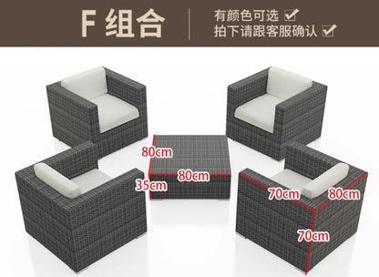 Outdoor Rattan Garden Furniture Sets Sofa Modern Luxury Metal Garden Furniture Sets Storage Table Conjunto Trendy Furniture