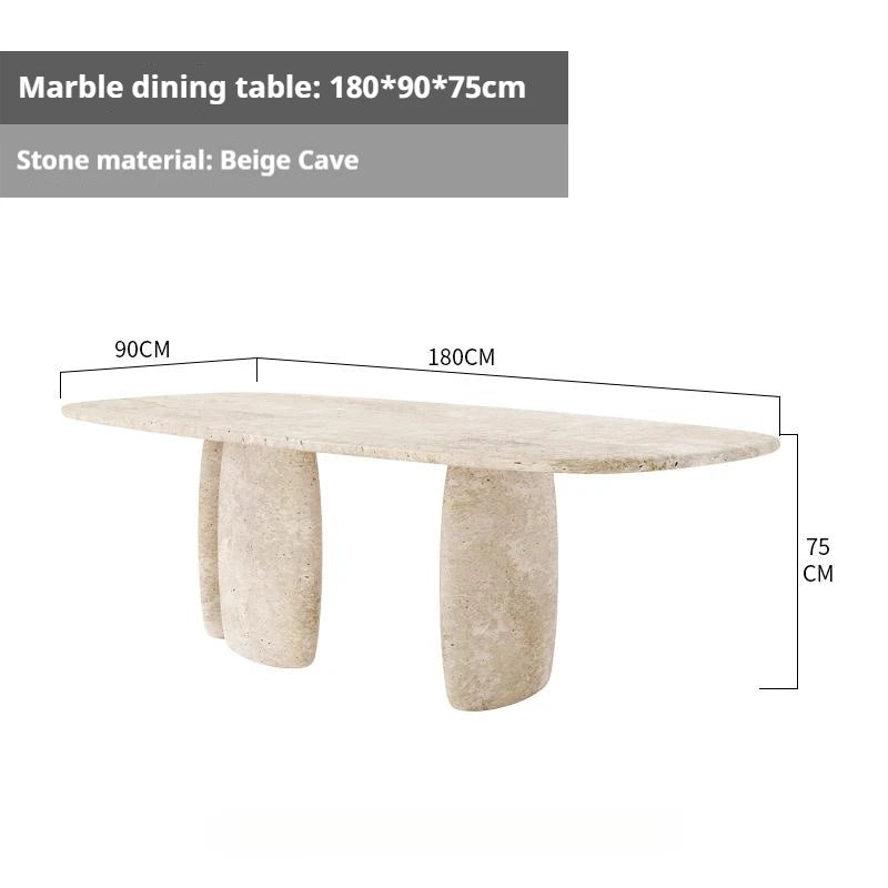 Italian Minimalist Marble Dining Table, Nordic Designer Modern Kitchen Table for Home, Customizable, Safe,, Artful Style