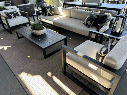 Chinese Factory Wholesale Outdoor Courtyard Terrace Aluminum Sofa Tea Table Combination Outdoor Garden Sofa Furniture