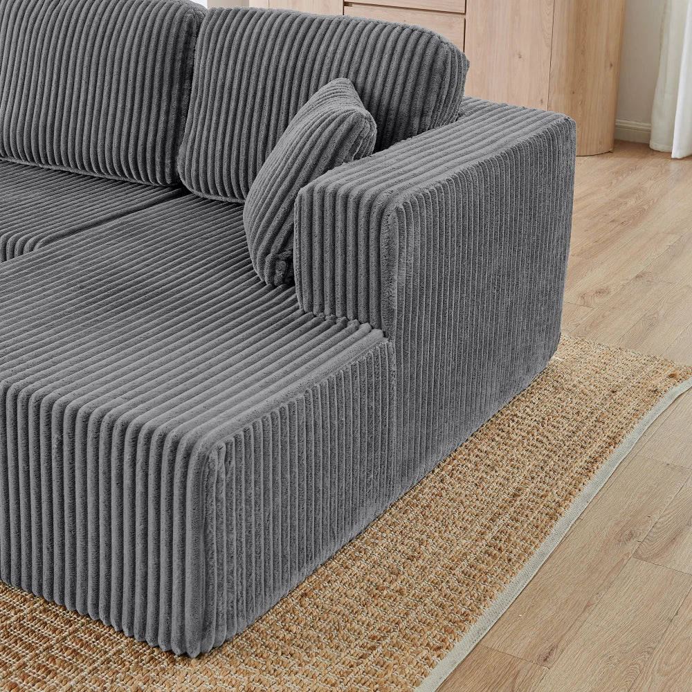 Combination compression segmented sofa corduroy sofa, living room and bedroom sofa