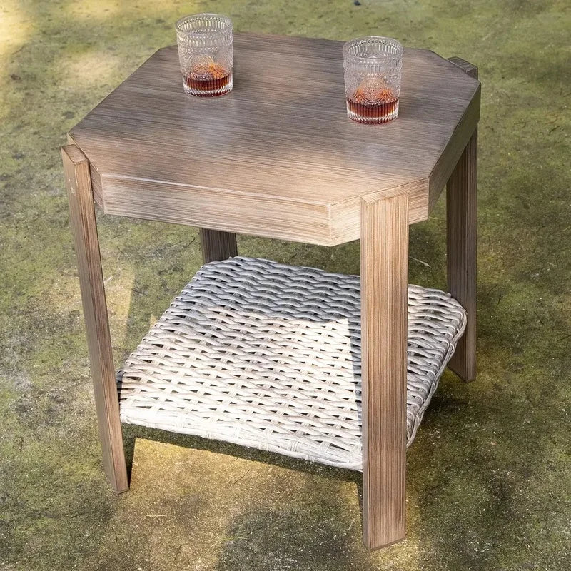 Swivel Rocker Patio Chairs Set with Matching Side Table Wicker Bistro Set and Premium Cushion Fabric