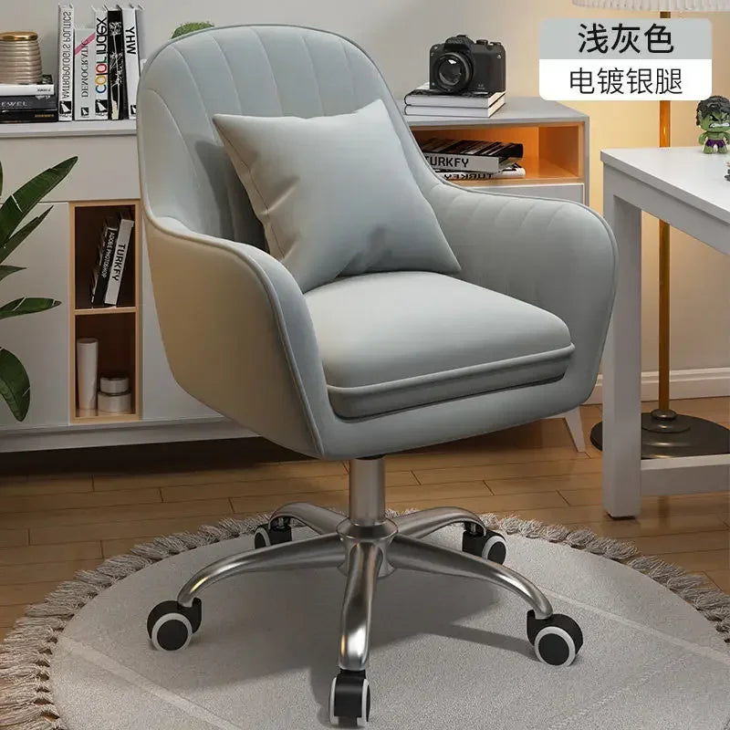 Home Computer Chair Girl's Bedroom Backrest Lift Swivel Chair College Student Dormitory Study Chair Comfortable Office Chairs