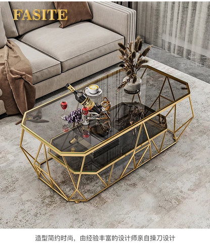 Postmodern Luxury Glass Coffee Tables Nordic Patio Center Entrance Floor Coffee Tables Smart Elegant Home Furniture