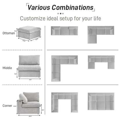 Living Room Apartment Hotel Furniture Sofa Modular Combination Sofa Set