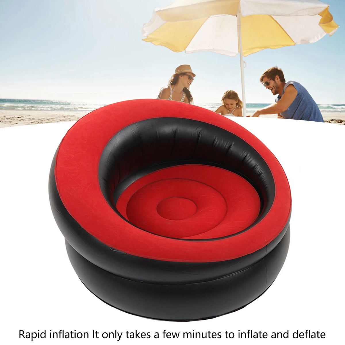 【HOT】Inflatable Couch Lightweight Widely Applicable Inflatable Sofa Chair Ergonomic Design PVC for Balcony