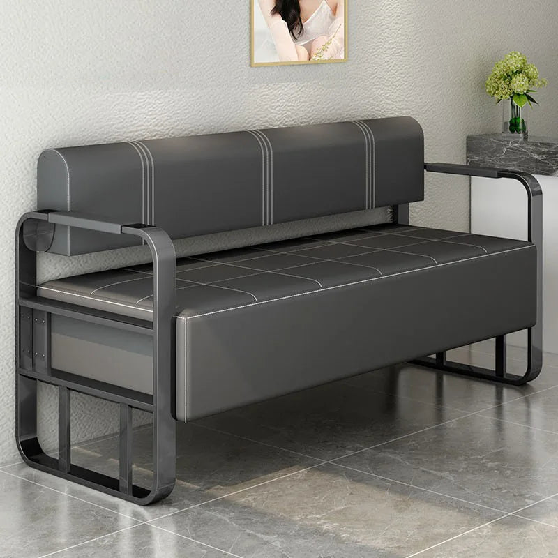 Solid Barber shop sofa chair reception room sitting area long sofa chair thickened equal sofa