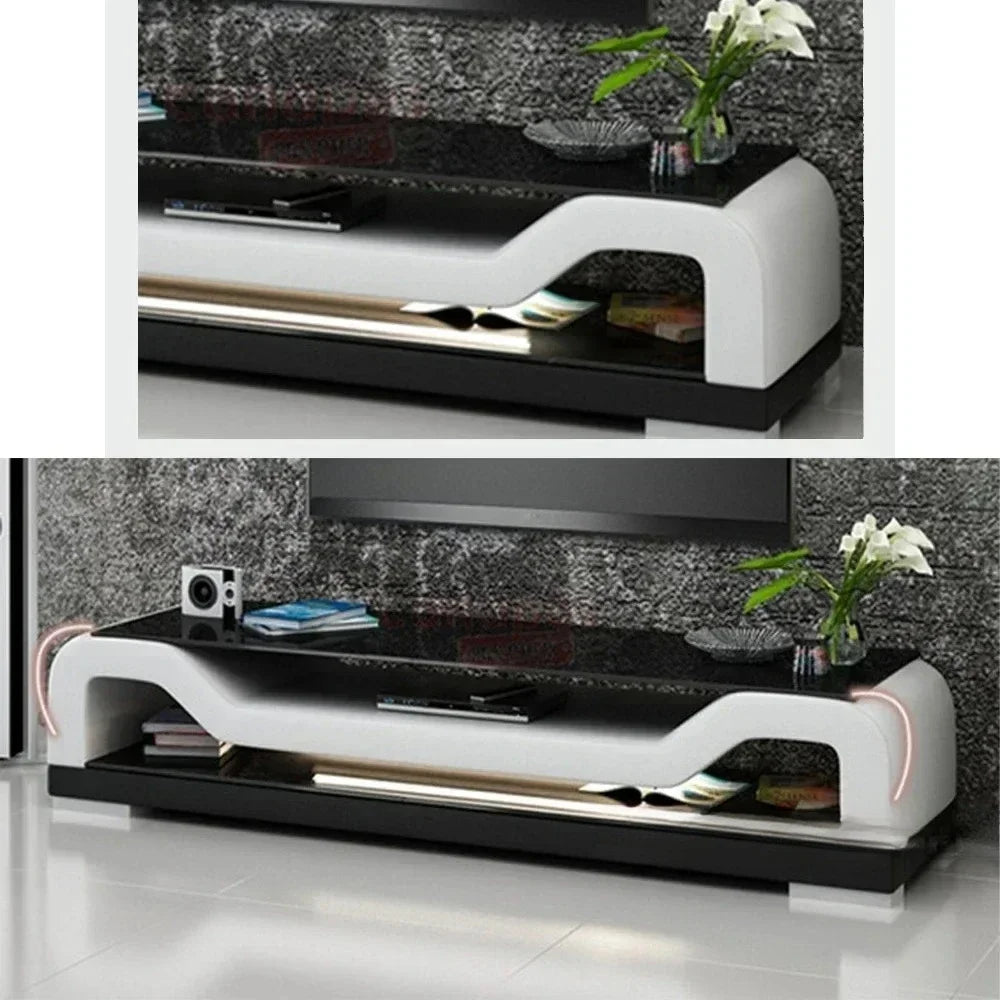 Modern LED Lighted Sofa Set with Recliner, Adjustable Headrest & Console | Luxury Leather Sectional Couch | Futuristic Furniture