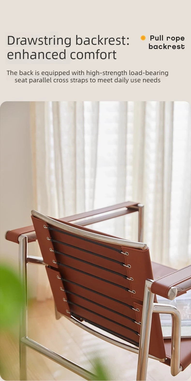 Nordic Modern Medieval Style Stainless Steel Tube Leisure Lounge Chair Designer Furniture Hotel Home Matching Coffee Shop Chair