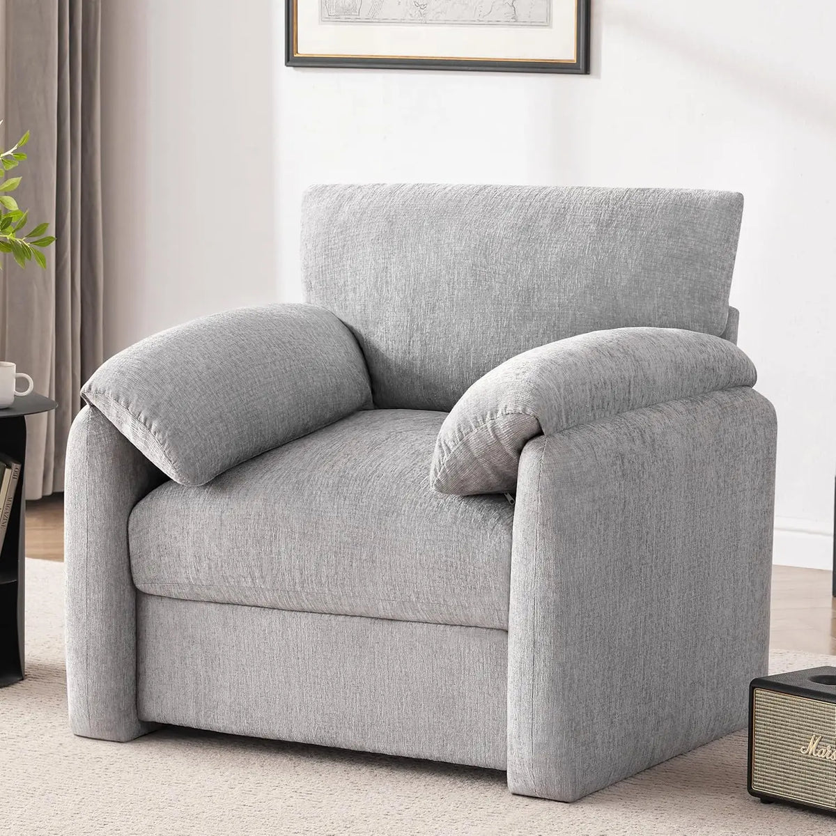 Chenille Oversized Armchair, 38.6