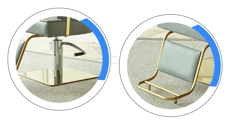 Simple Stainless Steel Barber Chairs Beauty Salon Chair Home Liftable Rotating Hairdressing Chair Professional Salon Furniture