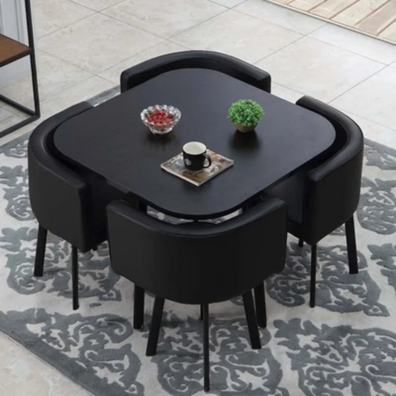 Factory Customization Elegant Chrome Dining Room Set Modern Design Extendable Home Furniture for Home Hotel or Apartment
