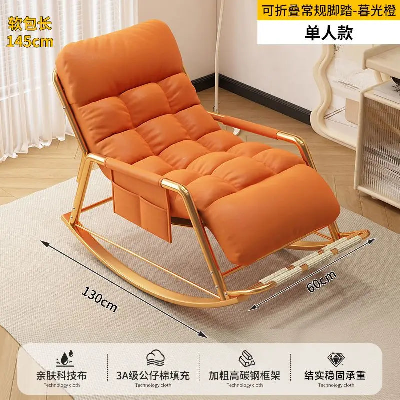 Recliner Rocking Chair Sitting and Sleeping Dual-purpose  Lunch Break Chair Balcony Home Leisure Lazy Sofa Chair Ergonomic