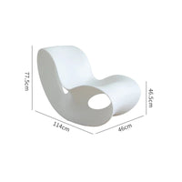 Modern Voido Design Rocking PE Plastic Lounge  Chair Rotational-molded Polyethylene  Lazy Sofa Chair Ins Post-modern Homestay