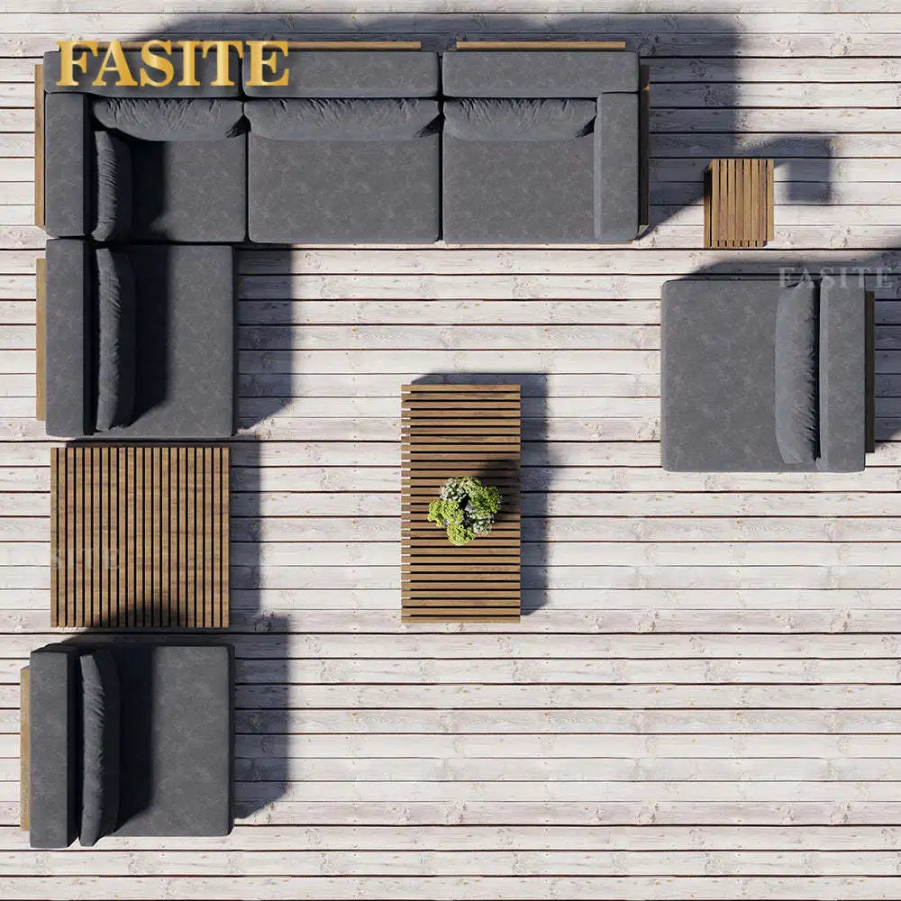 modern luxury extra deep conversation burma modular sectional teak patio outdoor furniture set