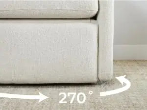 Swivel Accent Chair with Electric Footrests, Living Room Sofa Chair with Power Motor, USB and Type-C Ports, Cream