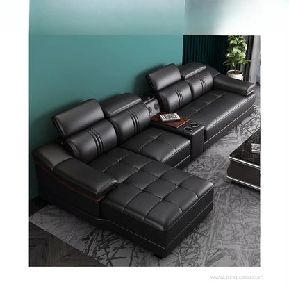 -High Quality Multi-functional Leather Sofa Modern Living Room Couch Sofa Set Furniture