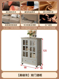 Solid wood leather sofa combination living room simple whole house furniture