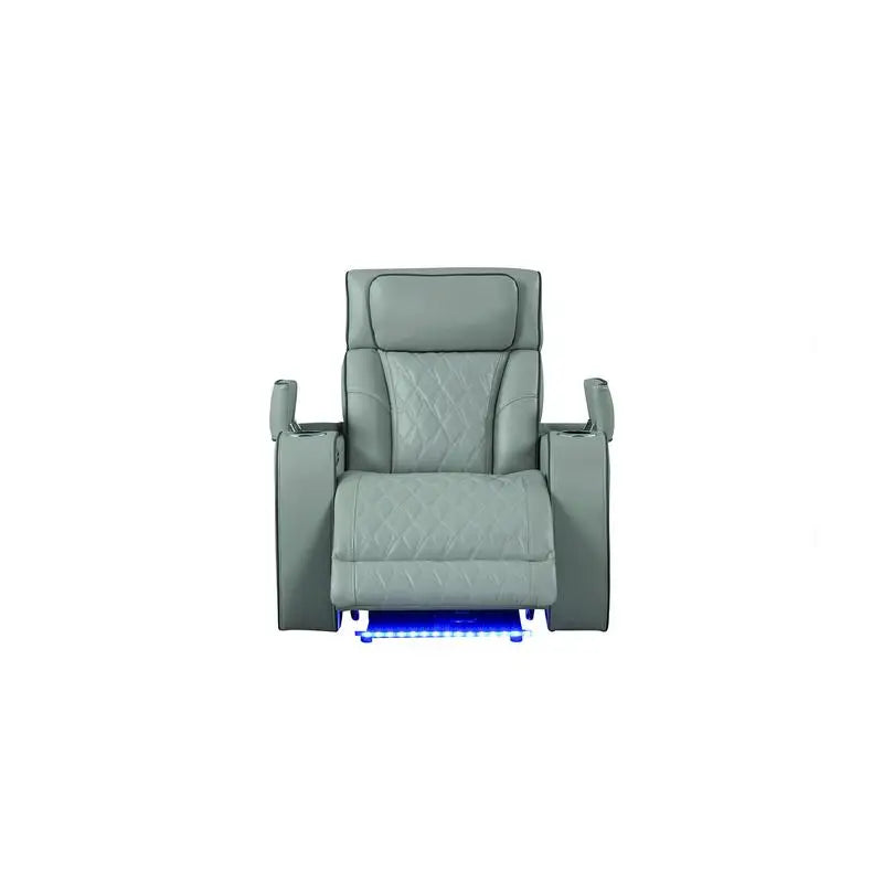 Modern Style Upholstery Recliner 3PC Living Room Set, Wood Frame, Massage Function Included, Gray Color, NJ Inventory