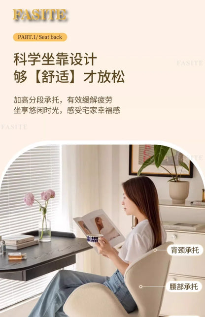 New Computer Chair, Home Bedroom Girls Makeup Chair, Comfortable Sedentary Dressing Table Stool, Sherpa Lift Swivel Chair