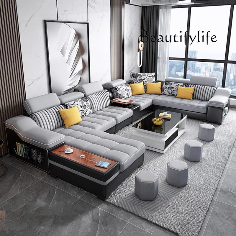 Modern Minimalist Living Room Sofas Sectional Lazy Nordic Leather Sofas Designer Lounge Curved Divano Lounge Suite Furniture