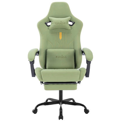 Adjustable Racing Ergonomic Gaming Computer Chair With Footrest & Massage Lumbar Cushion, Custom
