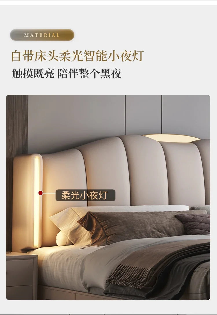 Luxury Frame Double Bed King Size Modern Living Room Frame Double Bed Queen Hotel Princess Cama De Casal Bedroom Furniture