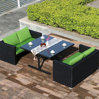 Outdoor rattan tables and chairs balcony rattan sofa courtyard leisure rattan art