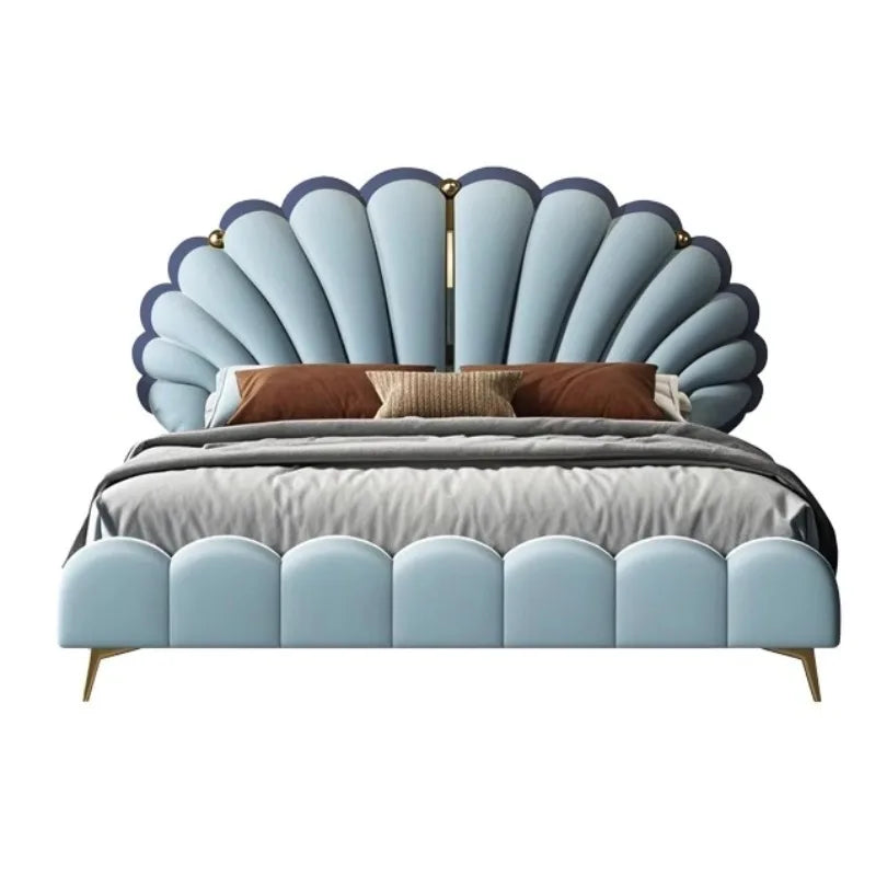 Luxury Upholstered Bed Upholstered Queen Size Minimalist Double Bed French Nightstands Camas De Dormitorio Bedroom Accessories