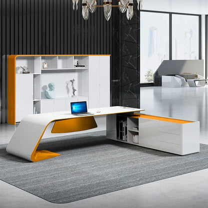Minimalist Atmosphere Office Desk Computer High Single Fashionable Office Desk Irregular Office Furniture Der Schreibtisch XYOD