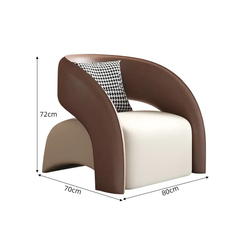 Italian light luxury leather sofa combination modern simple living room reception negotiation table and chair combination