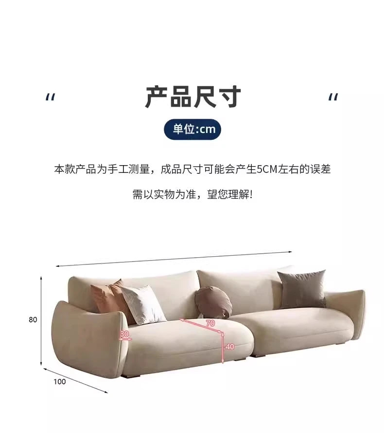 Nordic Cloud Living Room Sofas Cream Loveseat Tiny House Comfortable Living Room Sofas Relaxing Ergonomics Muebles Furniture