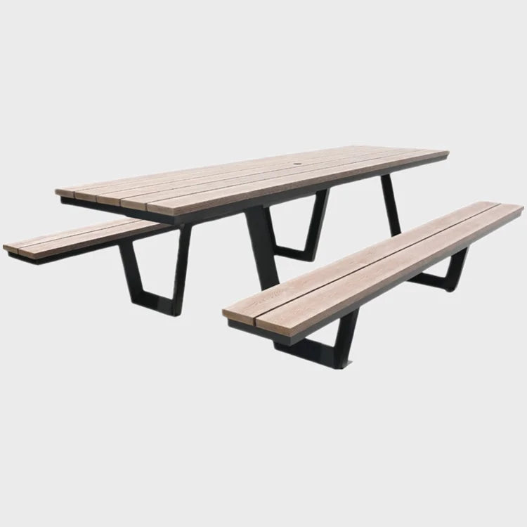 Mobilier d'extérieur, siège de banc sans dossier en bois frais, siège extérieur de parc, banc de Patio de jardin public sans dossier