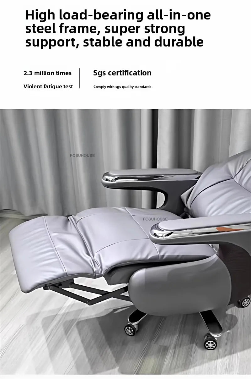 Electric Reclining Office Chairs American Bedroom Furniture Home Ergonomic Desk Chair Luxury Leather Executive Computer Armchair