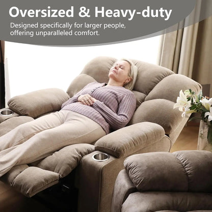 EBELLO Oversized Power Lift Recliner Chair for Elderly, Electric Recliner Chair with Massage and Heating with USB Port