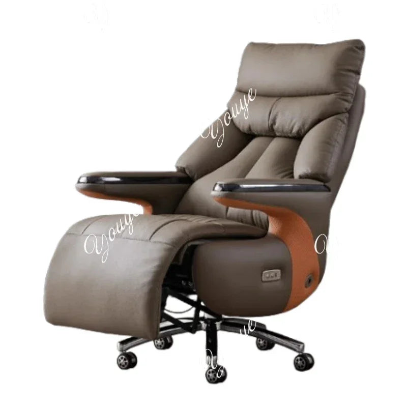 L-J Heating Massage Office Chairs Ventilation Leather Relaxing Portable Desk Chair Recliner Nordic Comfy Silla Home Office