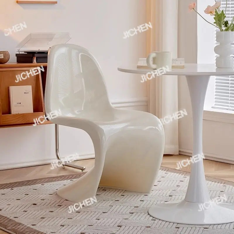 Plastic chair Nordic creative simple transparent plastic back chair chair stool