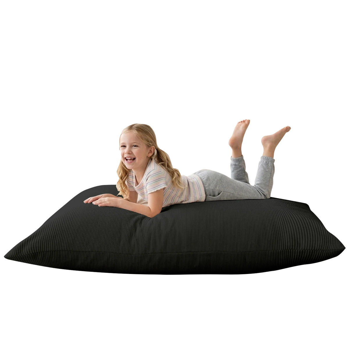 Kids Bean Bag Bed Foldable Compression Lounger Sofa Bed with Soft Removable & Washable Cover Foam-Filled Floor Lounger Chair