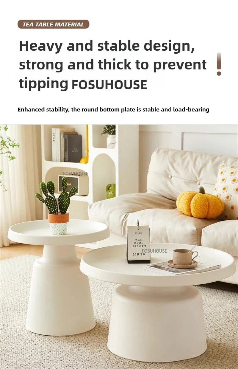 Modern Small Apartment Living Room Table Simple Iron Coffee Tables Creative Bedroom Bedside Table Round Tea Table Combination T