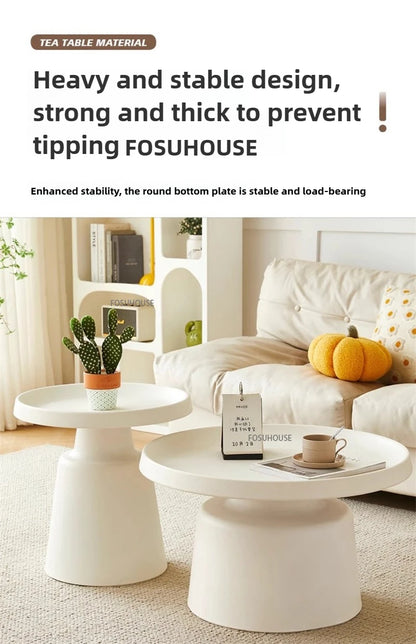 Modern Small Apartment Living Room Table Simple Iron Coffee Tables Creative Bedroom Bedside Table Round Tea Table Combination T