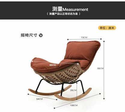 Adult leisure lazy sofa recliner balcony light luxury sofa chair household living room outdoor rocking chair
