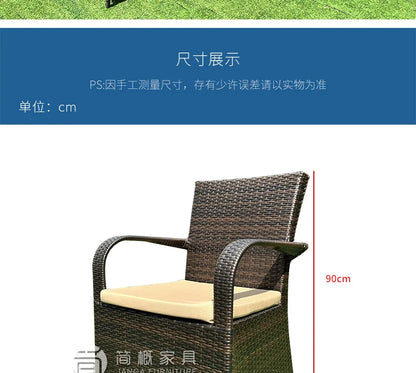 Outdoor leisure simple courtyard B & B restaurant coffee milk tea shop rattan chair