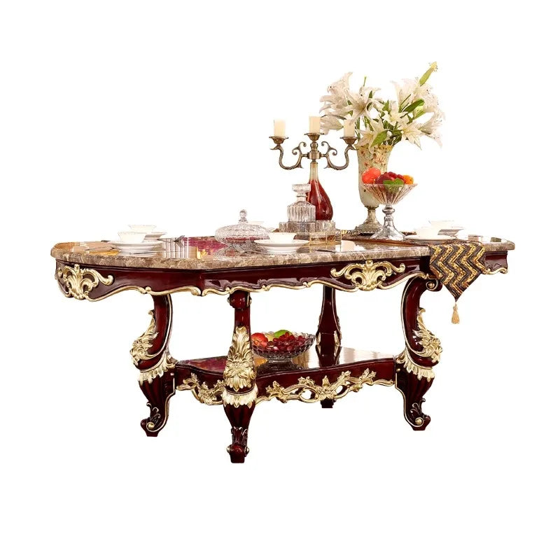 Flowers Decoration Dining Tables Square Design Gold Nordic Kitchen Dining Tables Modern Luxury Tavoli Da Pranzo Home Furniture