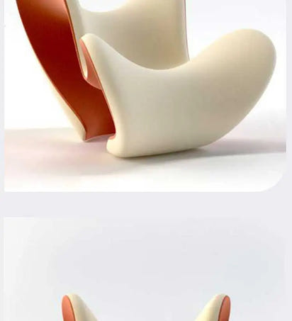 Nordic creative love FRP living room recliner model room special-shaped fabric single chair leisure chair