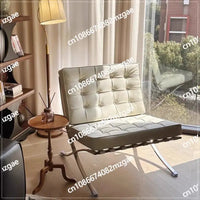 Light luxury small sofa chair Barcelona chair single living room bedroom designer lazy leisure sofa recliner